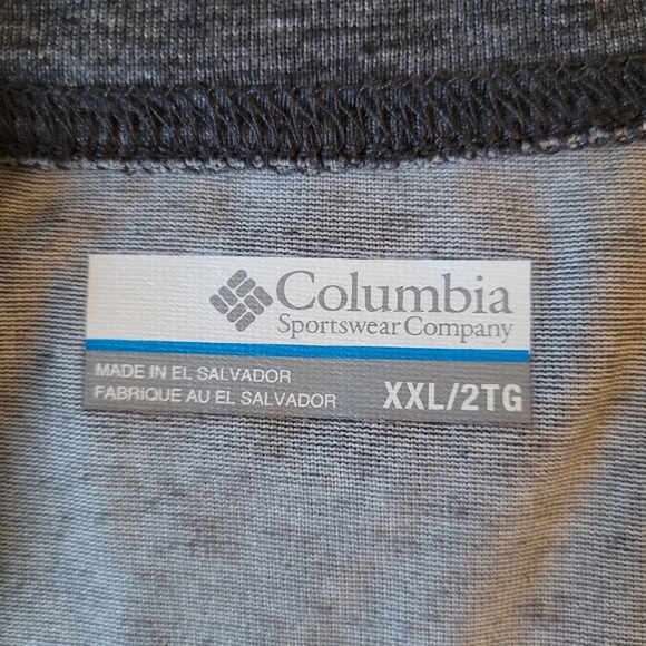 Mens XXL Light and Dark Gray Columbia Long Sleeve - Picture 4 of 7